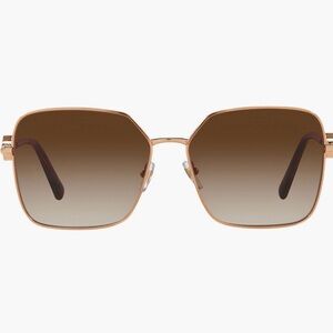 Versace Gold Frame Sunglasses with Brown Gradient Lens